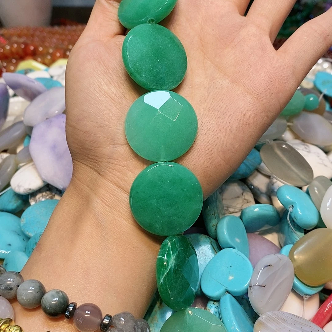 散珠玛瑙/玉髓天然石一条