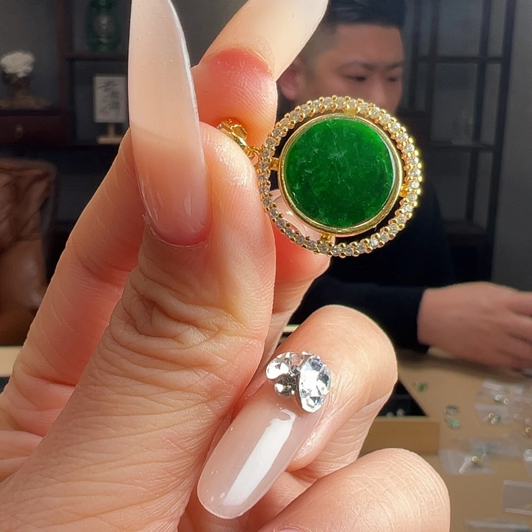 翡翠银S925镶嵌颈饰吊坠54