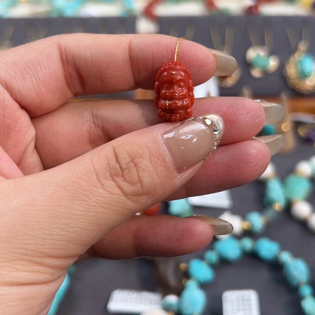南红玛瑙未镶嵌把件南红象神配饰