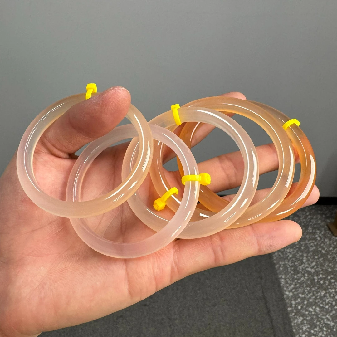 黄标西柚粉 一等品玛瑙玉髓西柚粉窄条多样性发其一