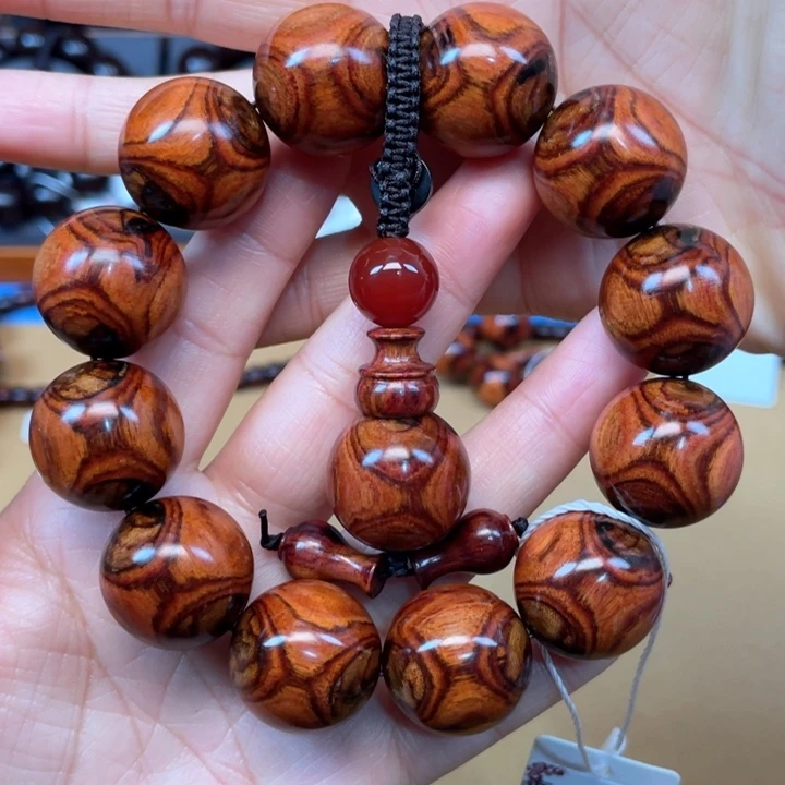 黄花梨/降香黄檀手串/手链大*海南黄花梨奥特曼对眼