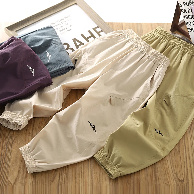 男童速干裤子春夏款2025新款儿童薄款休闲裤帅气春装男孩时尚裤子