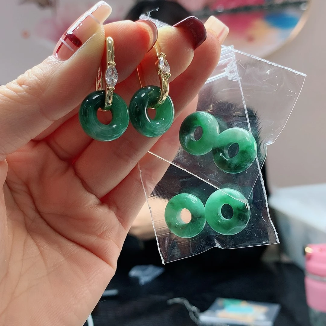 【闪购商品】翡翠耳饰未镶嵌多样性发其一