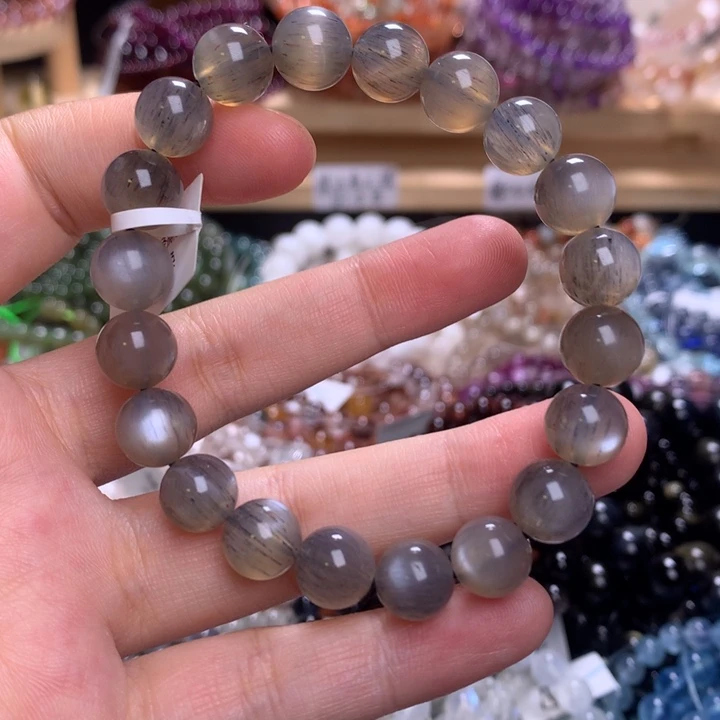 未镶嵌手串水晶9.4黑骨干