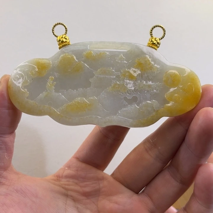 翡翠吊坠(赠链)未镶嵌代编织