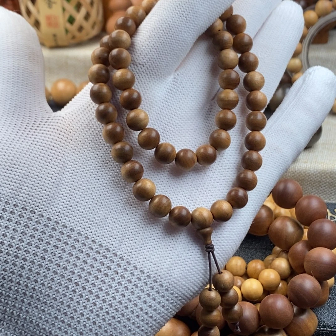 檀香木手串/手链迈索尔，老山檀香，奶香08双圈