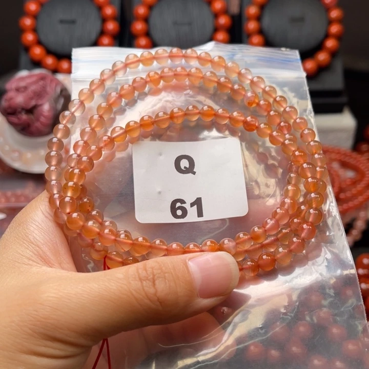 南红玛瑙未镶嵌多样性发货默认微瑕称重5mm