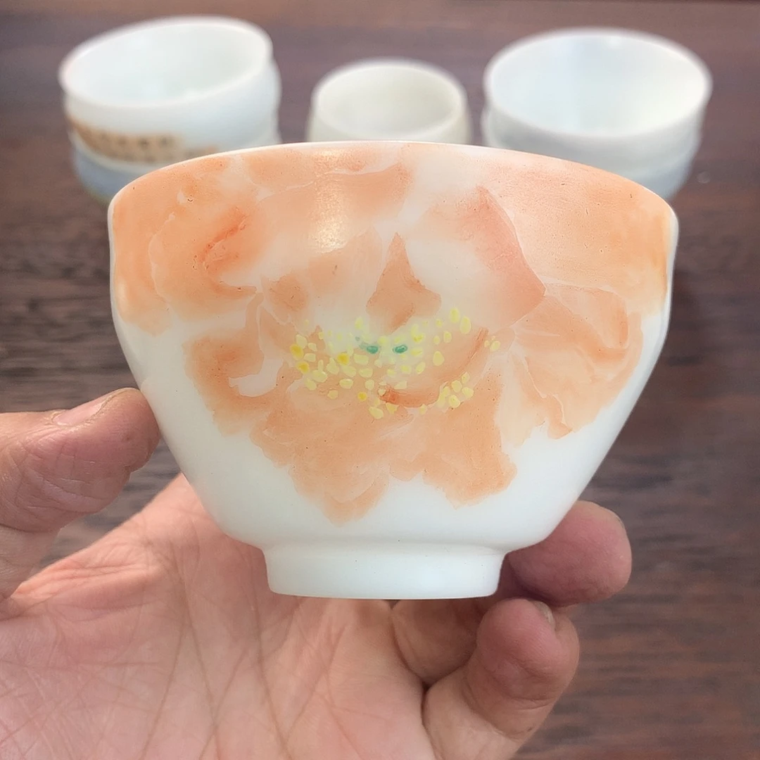 冰种素烧手绘主人杯