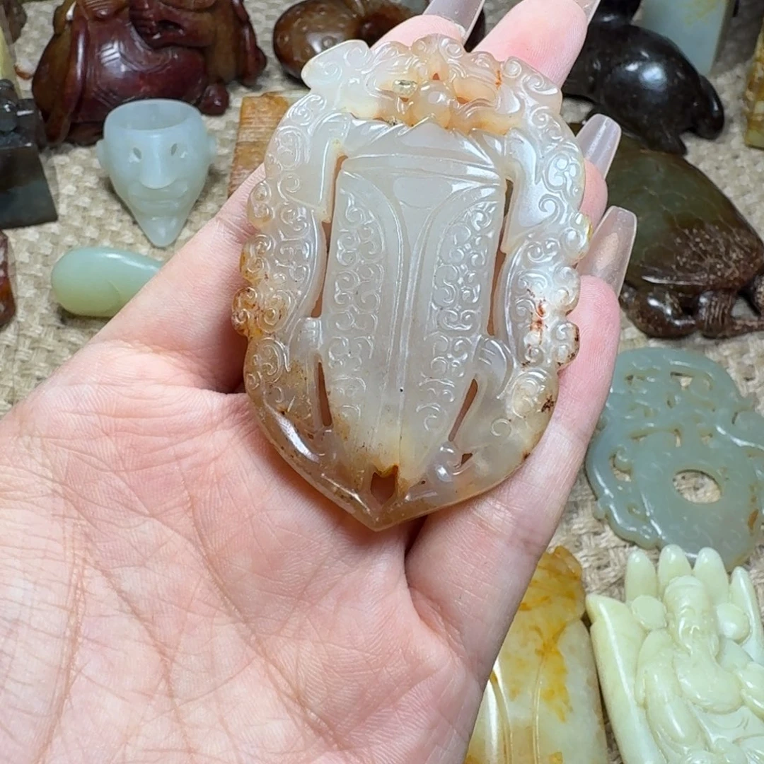 白玉菩提吊坠挂件
