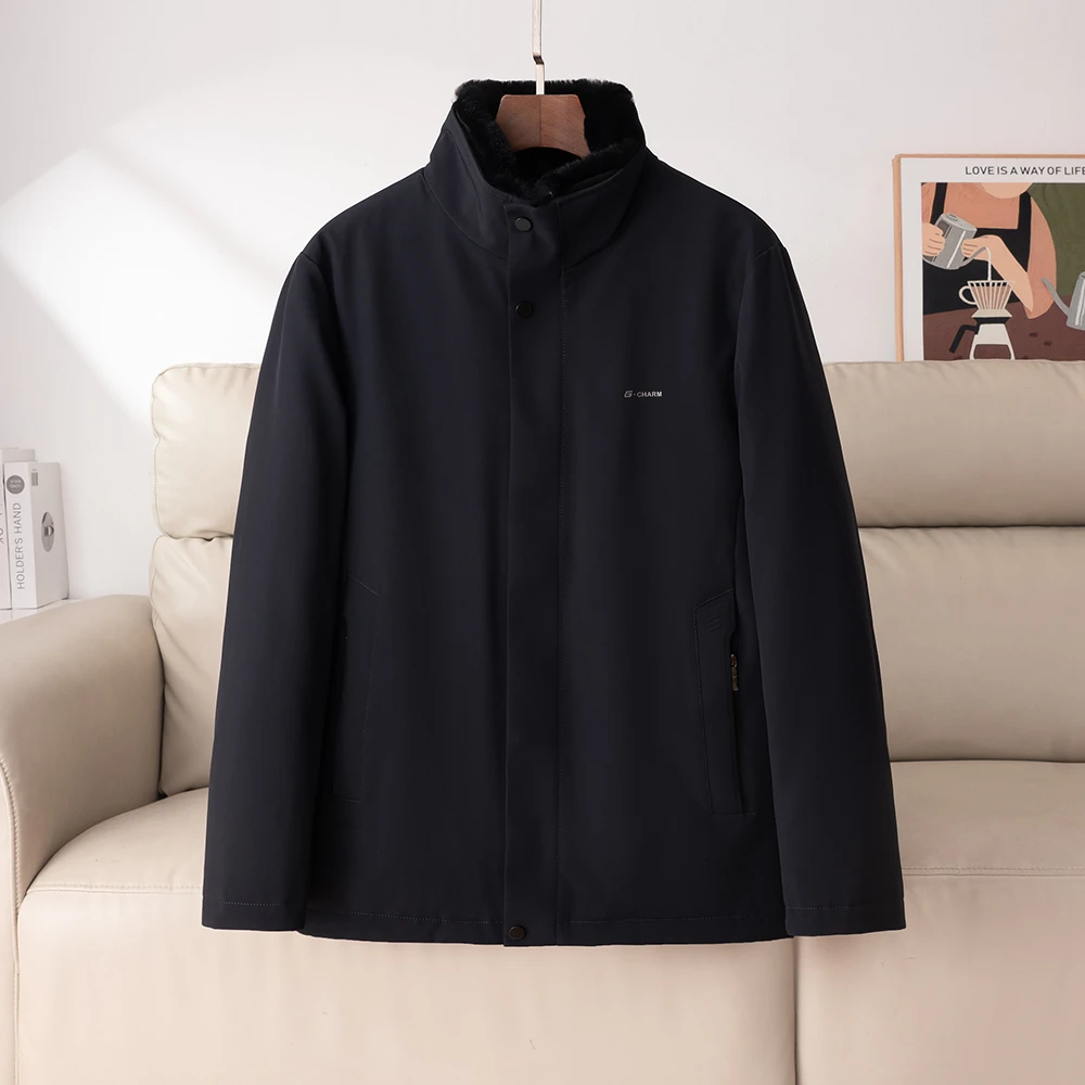 H4Y109撤柜款！水貂毛领！羽绒内胆可拆！羽绒服男冬季保暖爸爸外套