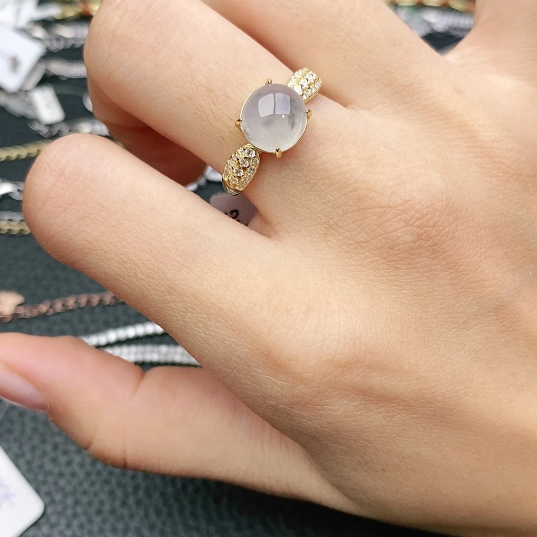 翡翠银S925镶嵌戒指