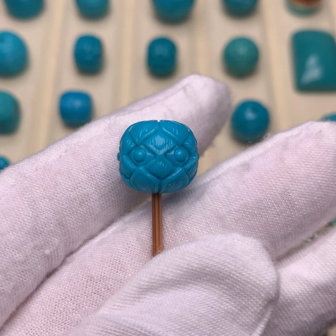 绿松石未镶嵌绿松石莲花13.3