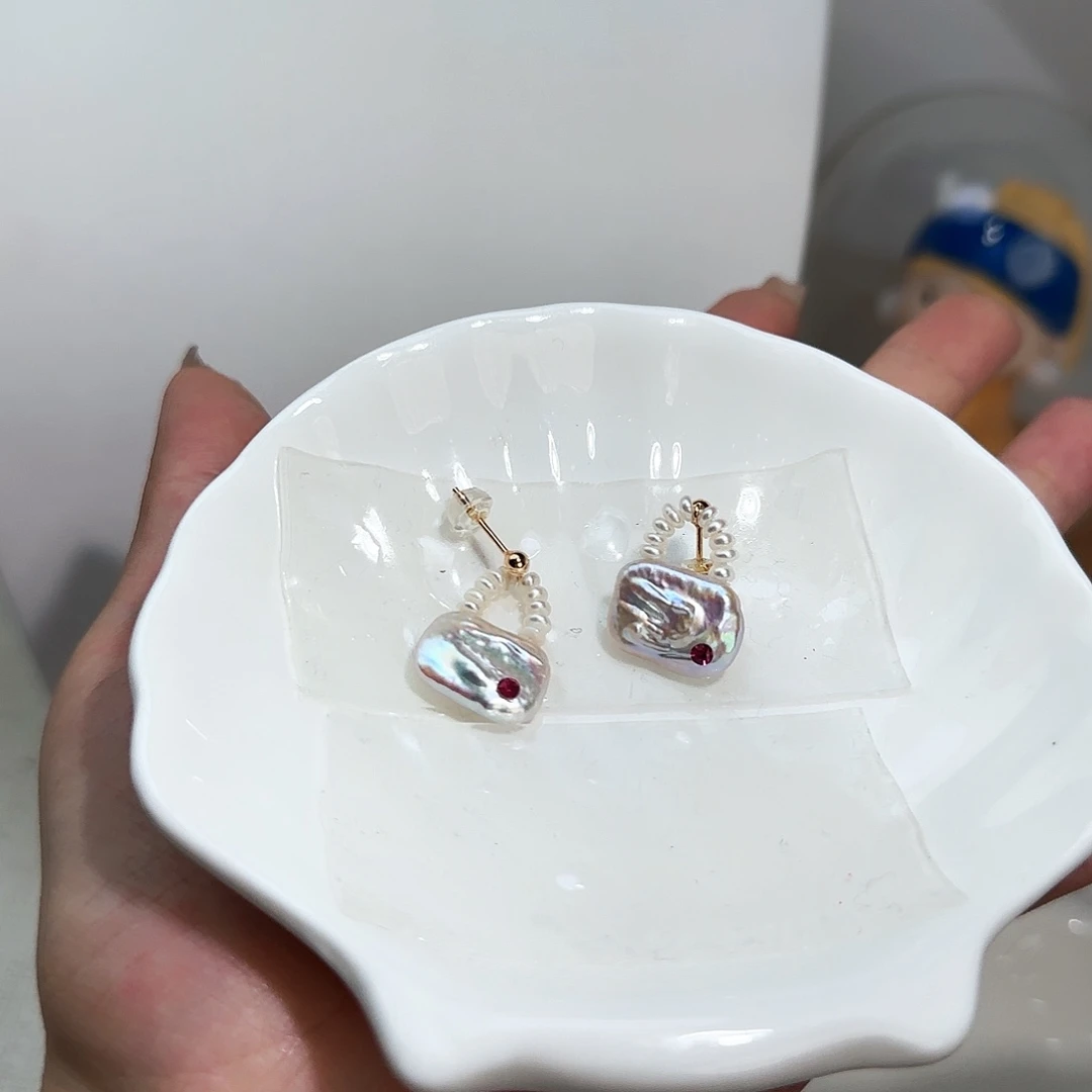 耳饰未镶嵌淡水珍珠