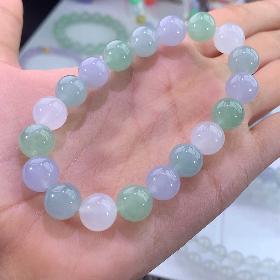 未镶嵌手链翡翠清新马卡龙手串