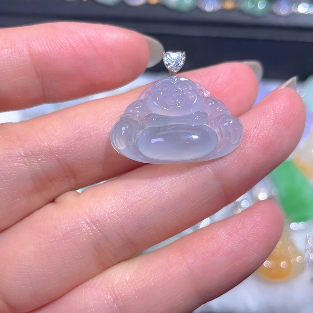 颈饰18K金镶嵌翡翠翡翠