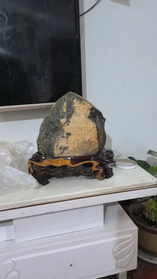 精品全手工泰山象形石精美陶瓷泰山石保平安工艺品桌面