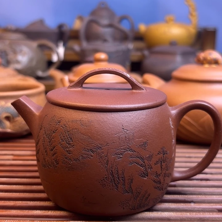 茶壶紫砂一**目明月几时有汉瓦底槽清170c