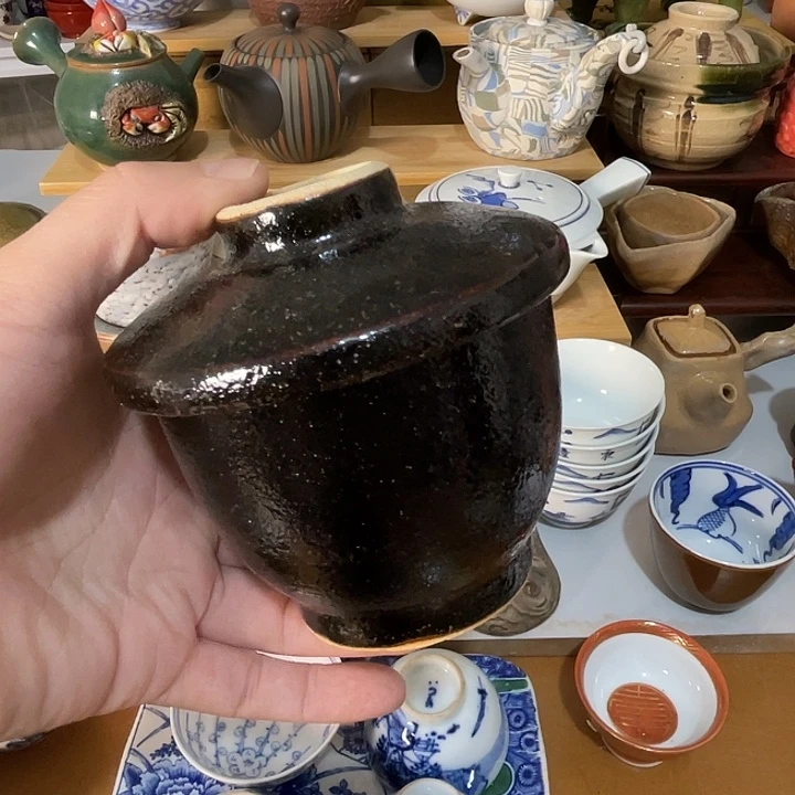 瓷片黑萨摩杯子不错的哦