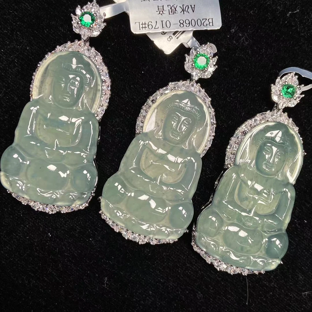 16076天然A货翡翠【观音】多样性发一个