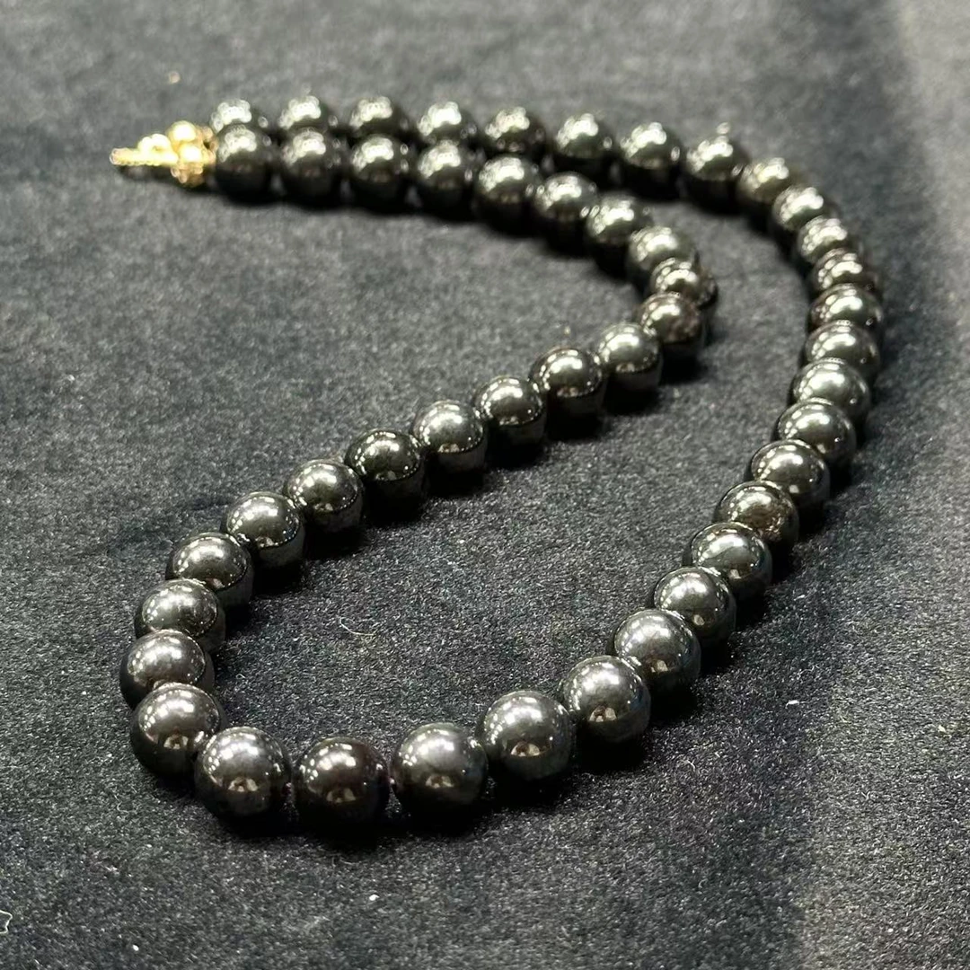 -博茨瓦纳黑舒项链9-10mm