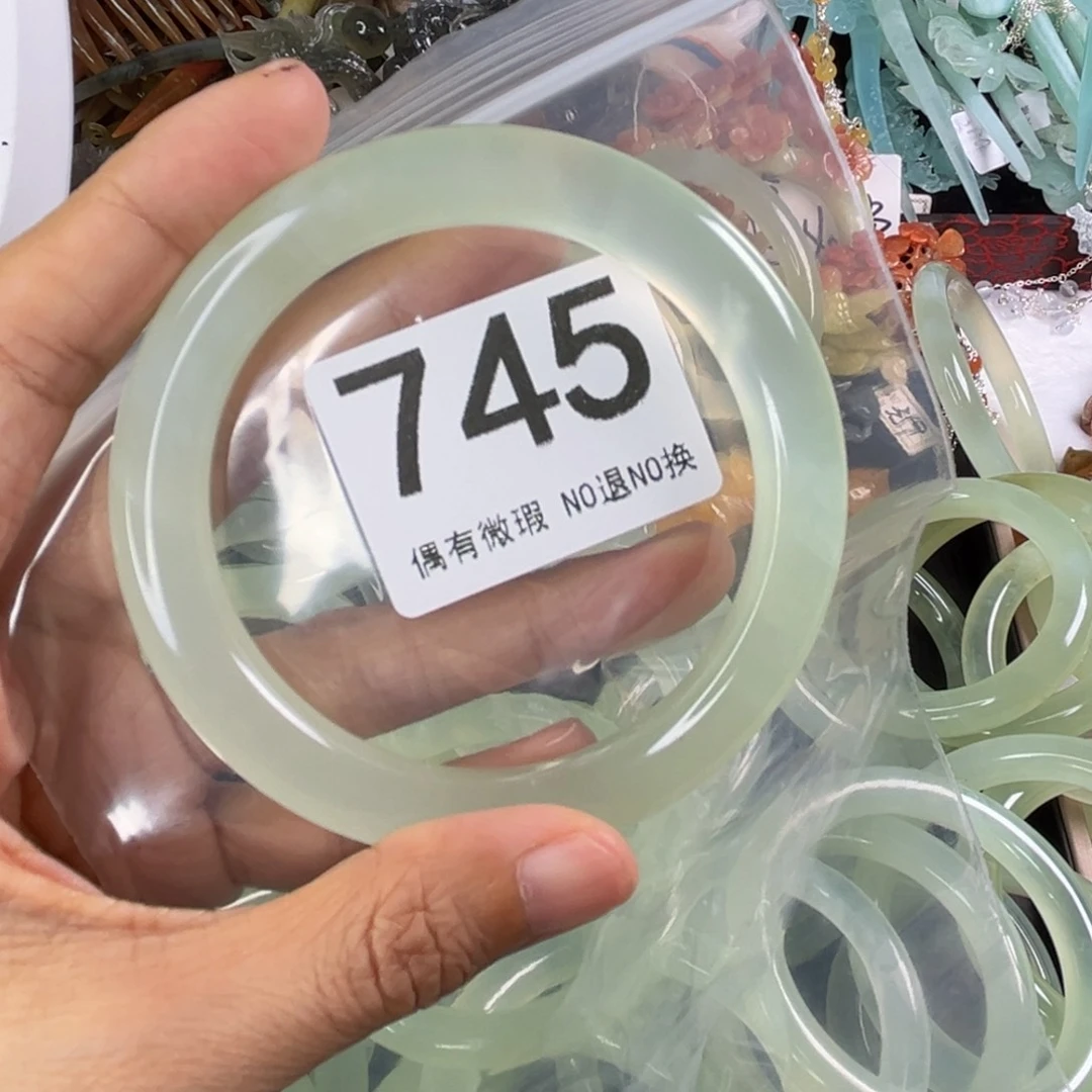 岫玉未镶嵌发饰小*喜