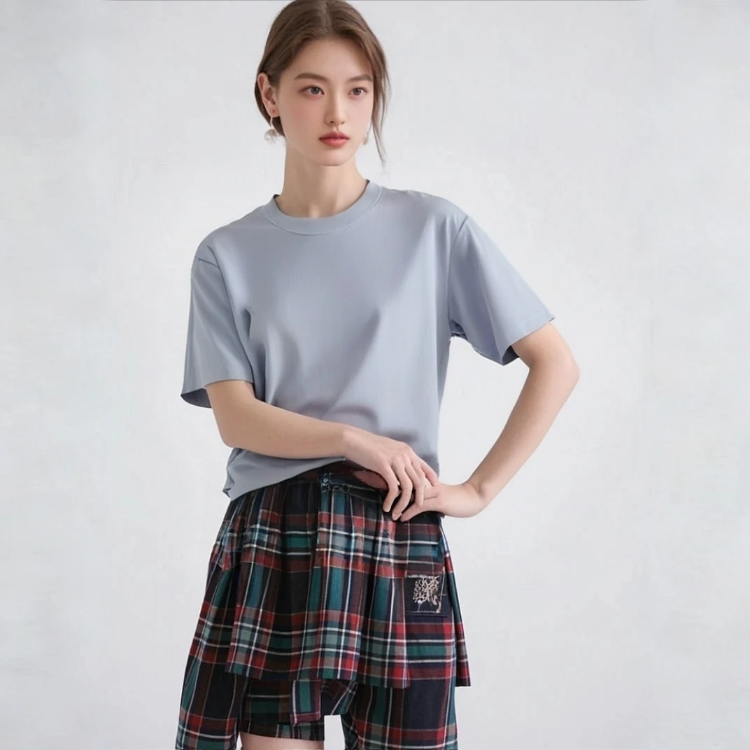 （婷1）⑤0⑨起~常规款通用运动时尚休闲百搭T恤透气纯色户外夏季