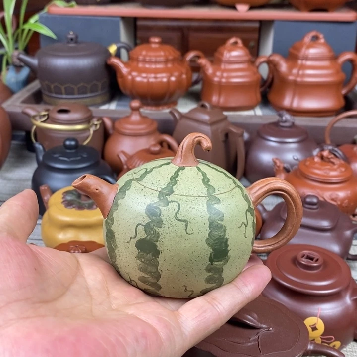 紫砂茶壶西瓜200cc特价促销