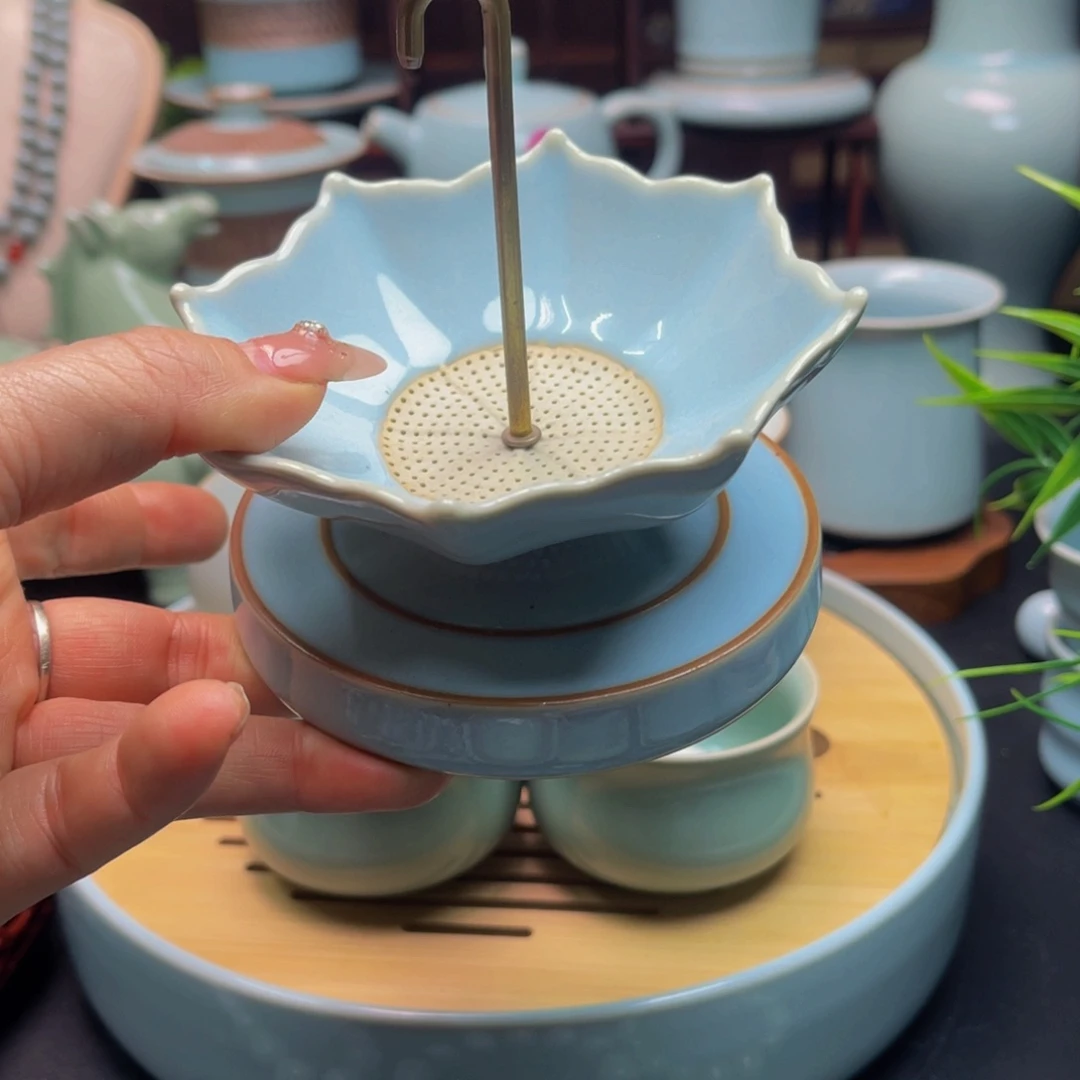 【闪购商品】摆件瓷汝州单壶，壶，壶，杯，，高品