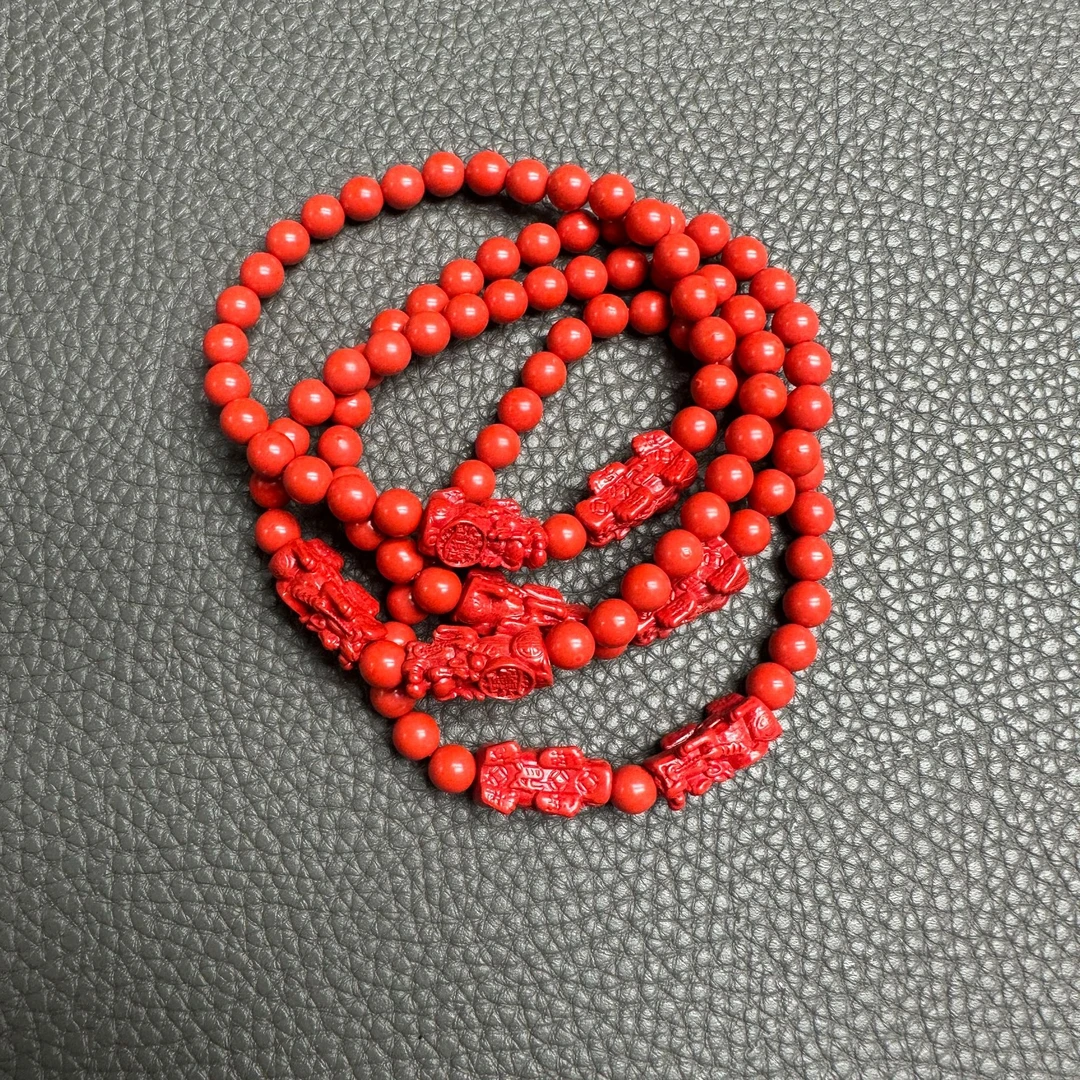 含辰砂工艺品东子宠粉辰砂貔貅手串~多样性发货~任发其一