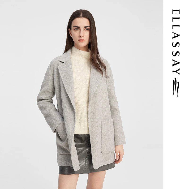 【粉丝专享】歌力思秋季围裹式毛呢外套女EWE343D00400