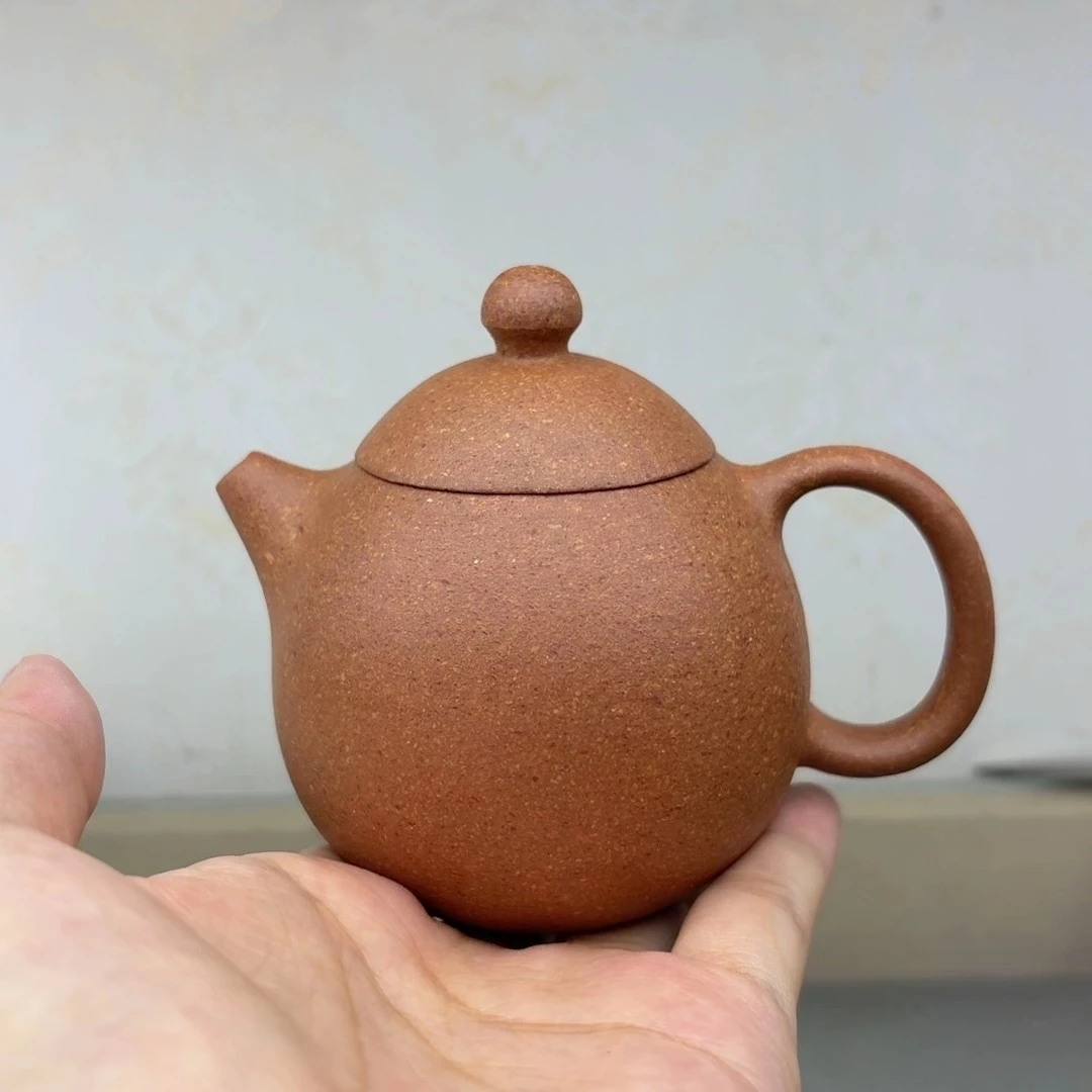黄龙源降坡泥(黄降坡，带金标)，容量130cc左右，龙蛋壶，半手工艺。