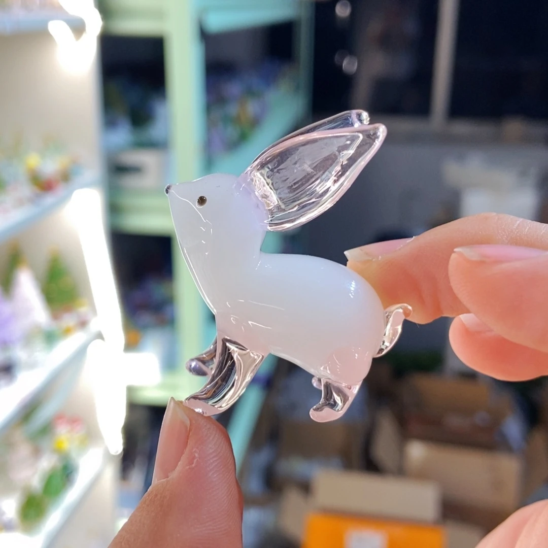 手工艺品琉璃兔子