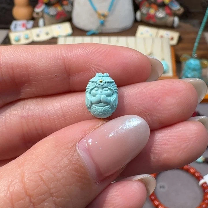 绿松石未镶嵌美人鱼