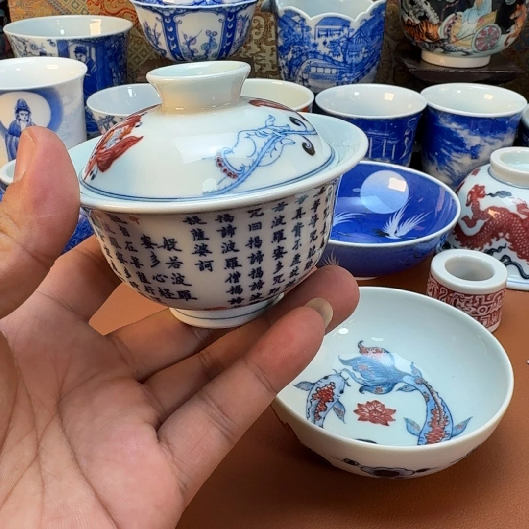 维***E杯子陶景德镇全手工手绘陶瓷