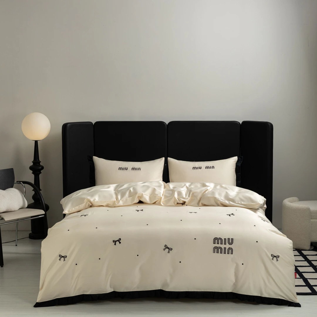 高端50*50s全棉CR工艺轻奢四件套-miumiu蝴蝶结