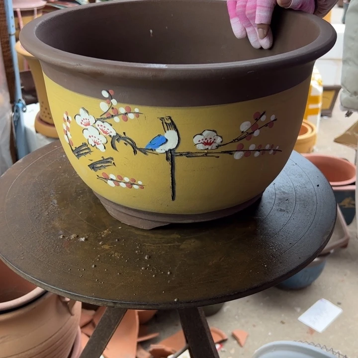 紫砂宜兴紫砂花盆T005大