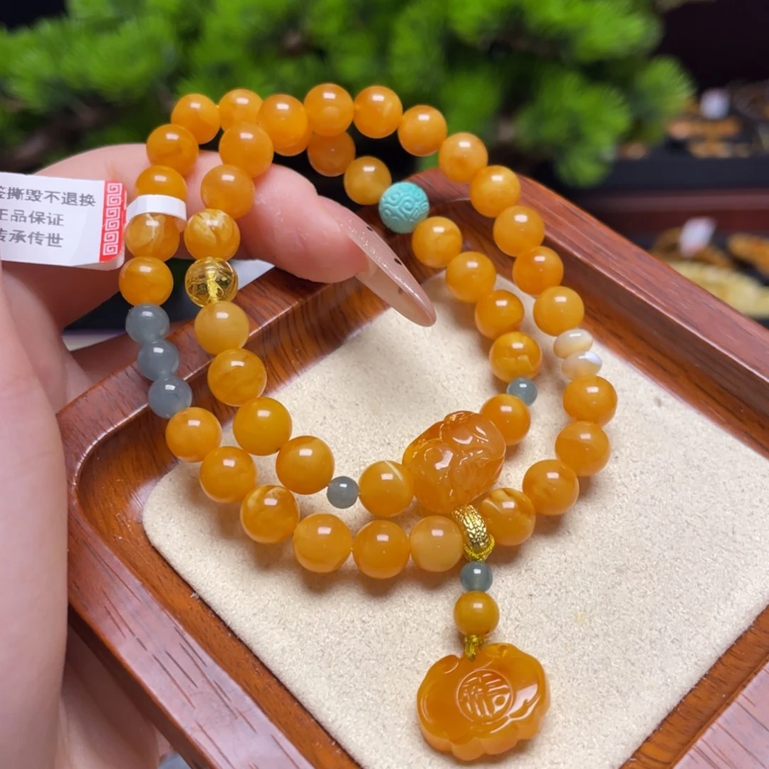 蜜蜡手链未镶嵌手串