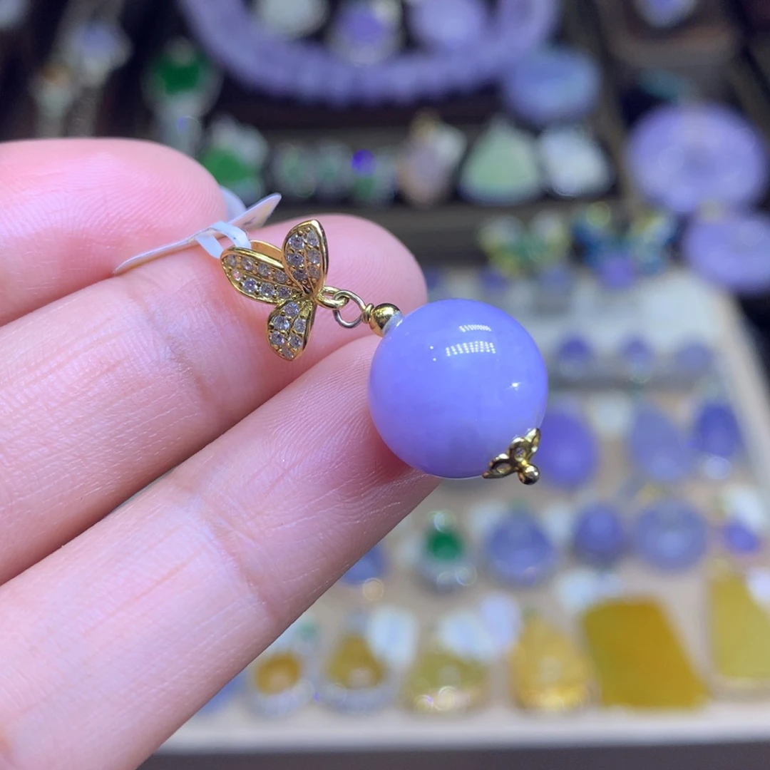 翡翠颈饰银S925镶嵌翡翠