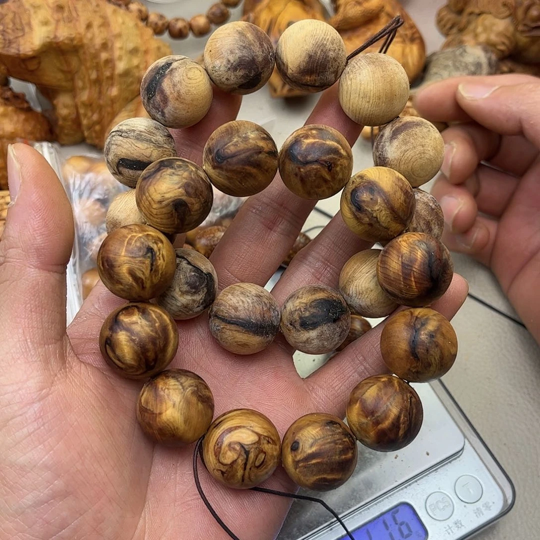 柏木（崖柏）手串/手链K***'2.0碳化