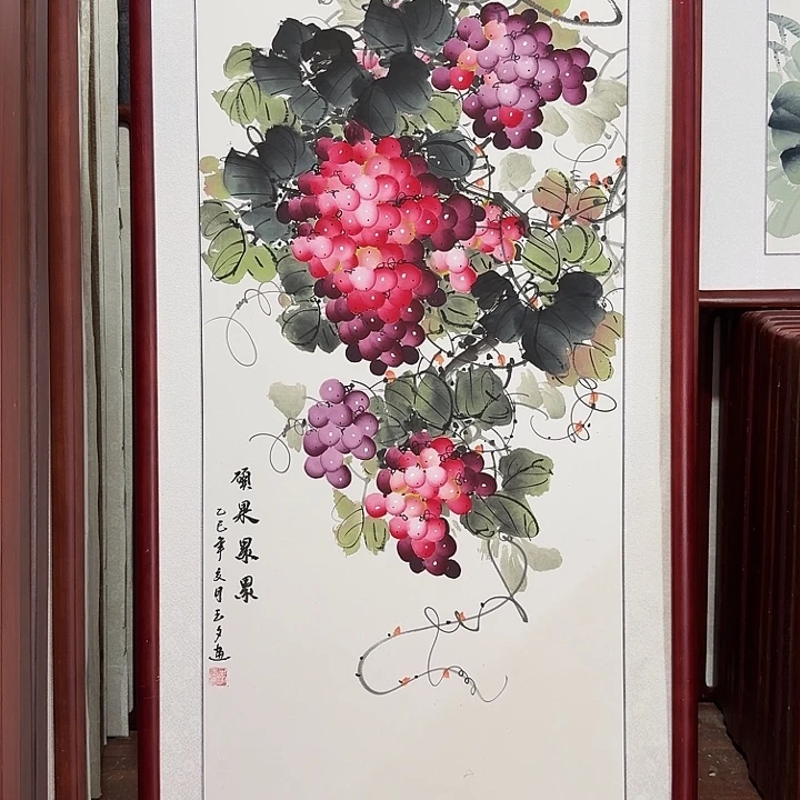 国画带框尺寸63*123厘米