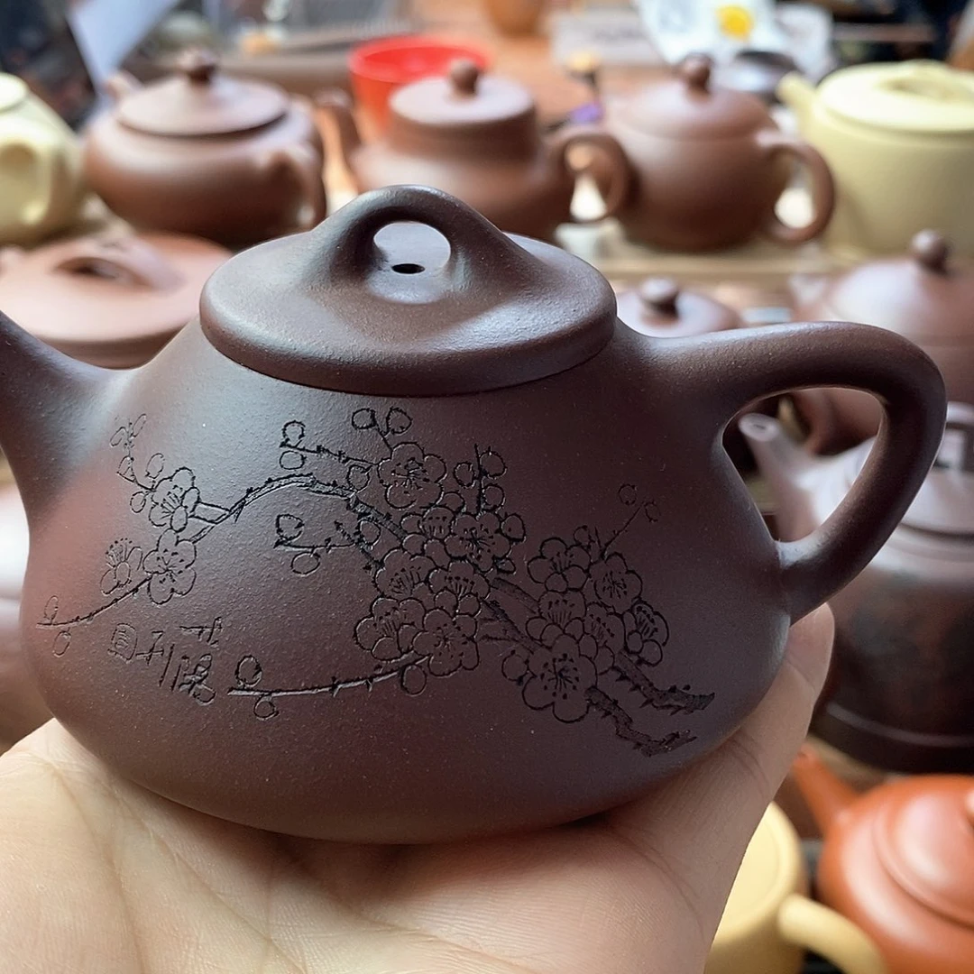 茶壶紫砂朱*生半手工子冶石瓢