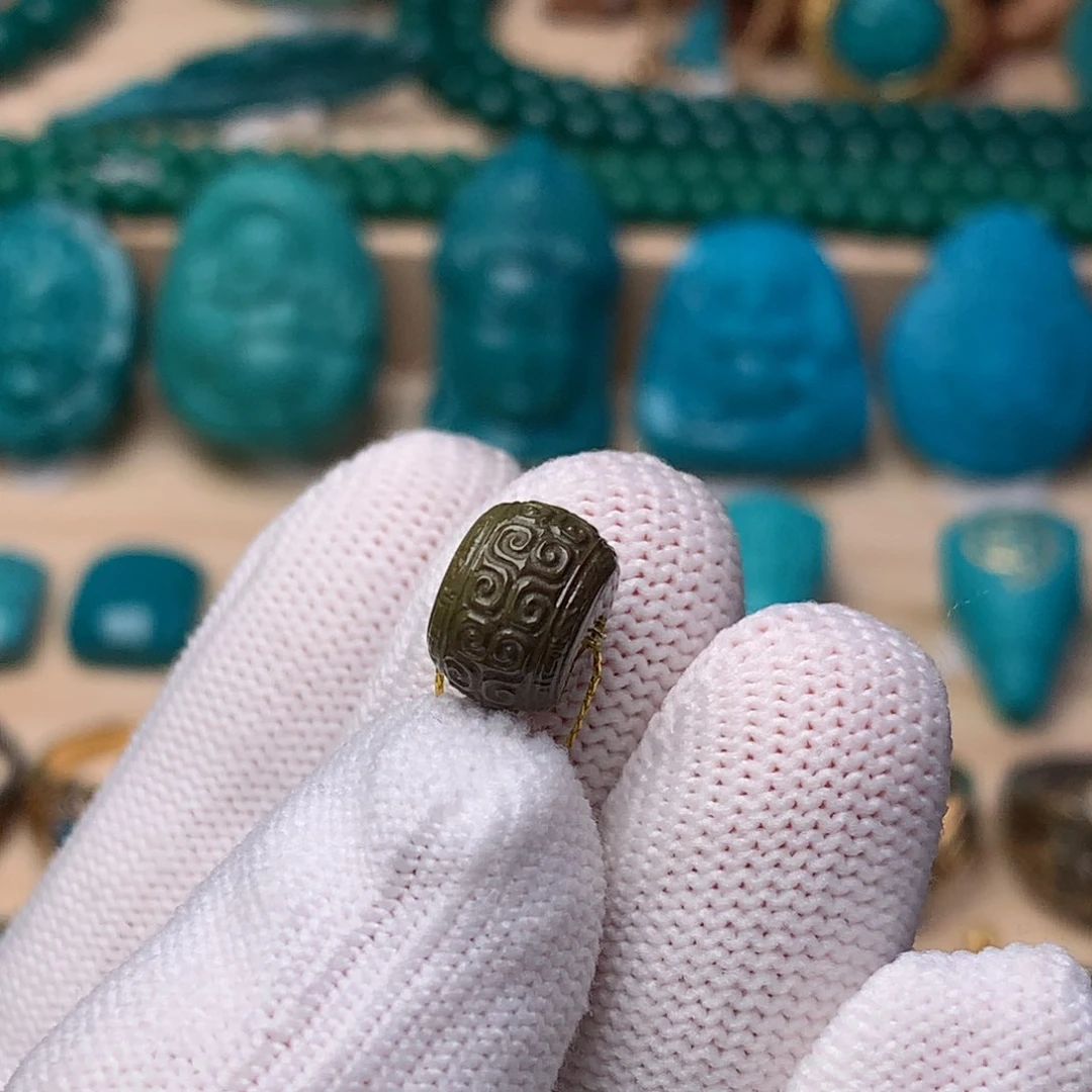 未镶嵌绿松石珠宝奇石10mm