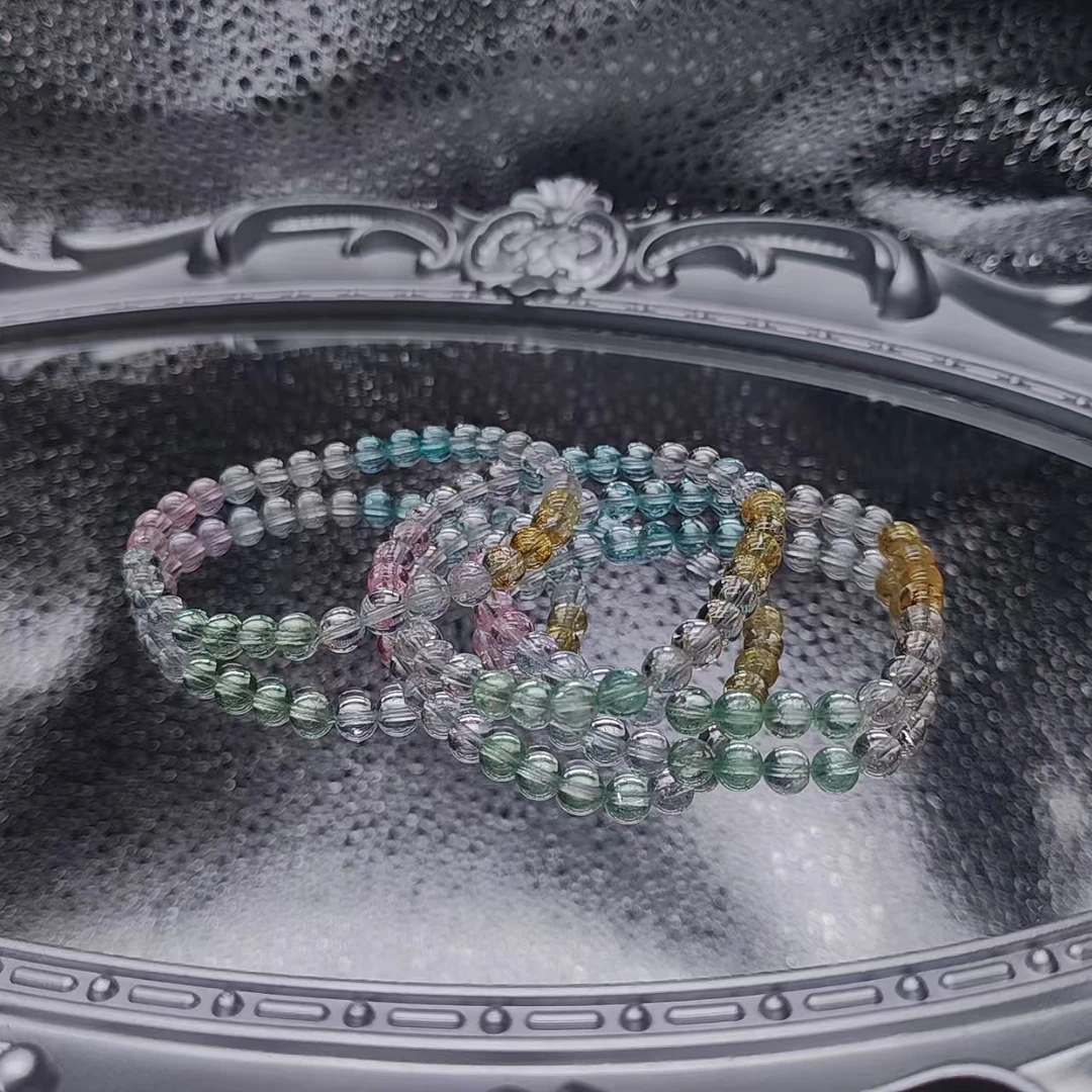硕夏天然彩托帕石5-6mm单圈手链多样性发其一SX271