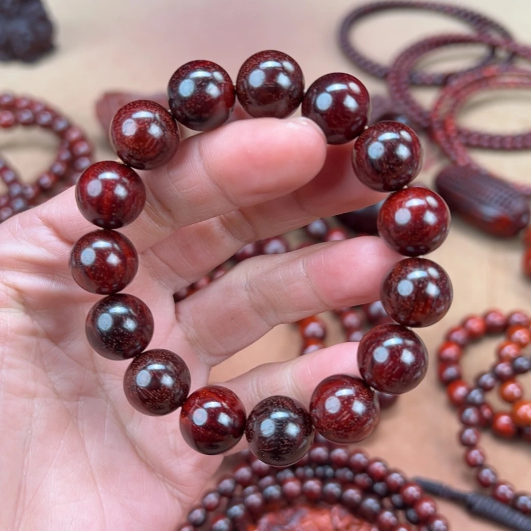 檀香紫檀（小叶紫檀）手串/手链可****可1.5圆珠，218