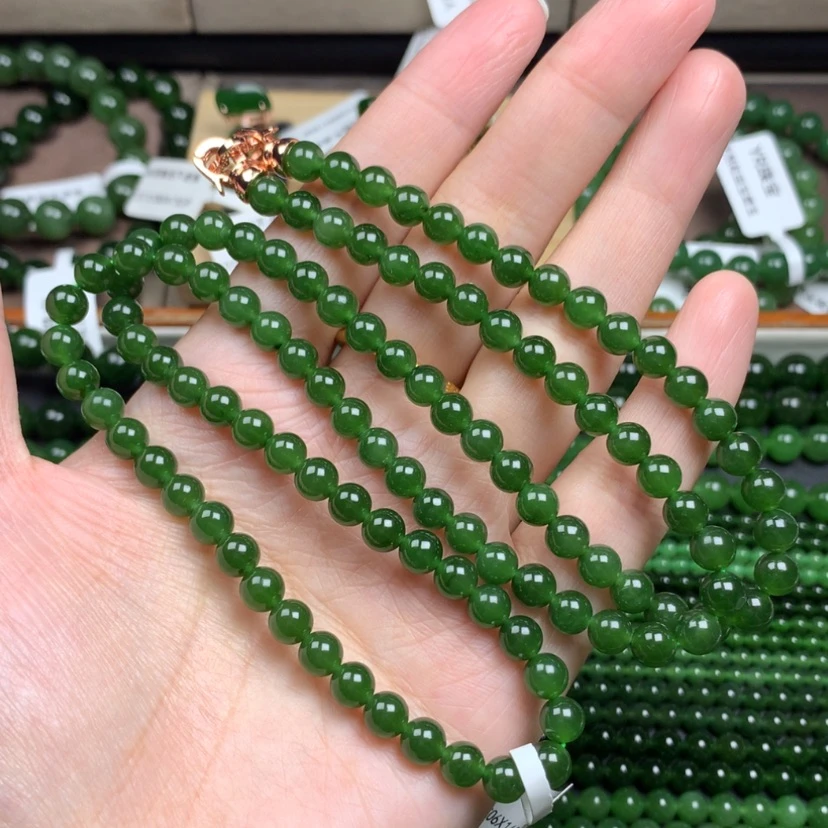 【闪购商品】和田玉（碧玉）未镶嵌颈饰6mm