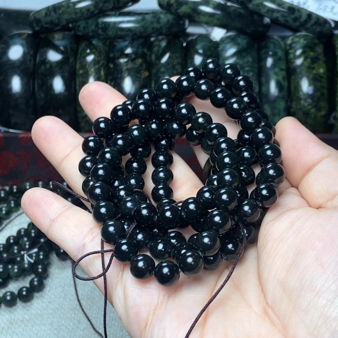 泽***姥蛇纹石玉未镶嵌手链