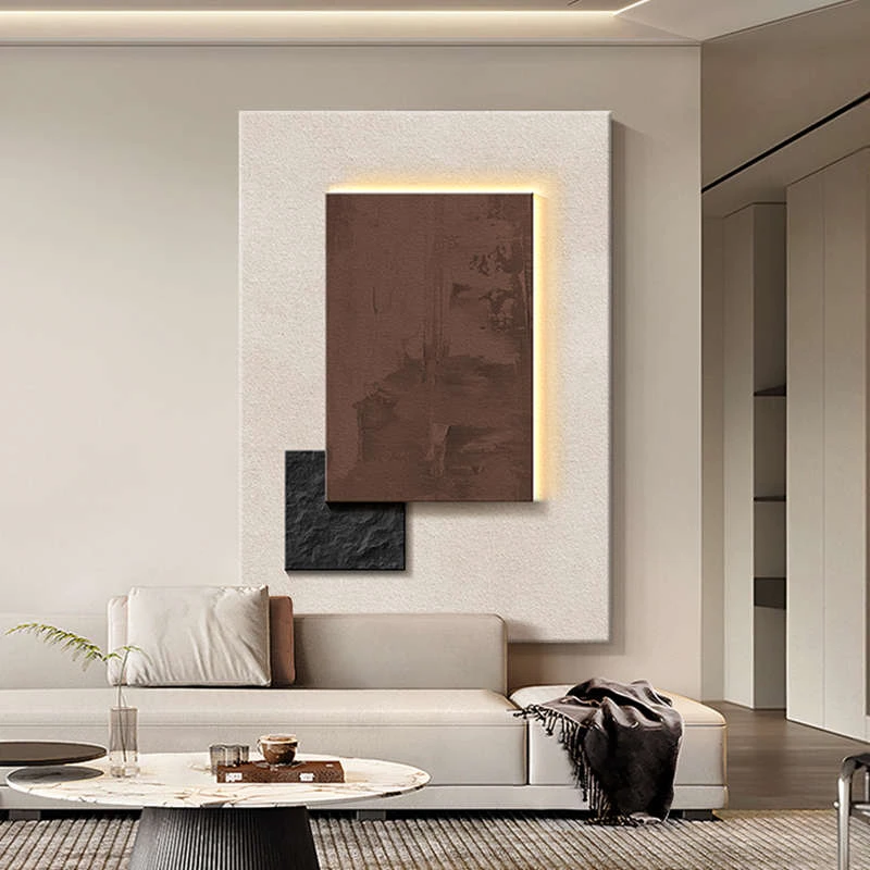 意式极简客厅装饰画立体抽象落地画轻奢大气高级感沙发背景墙挂画