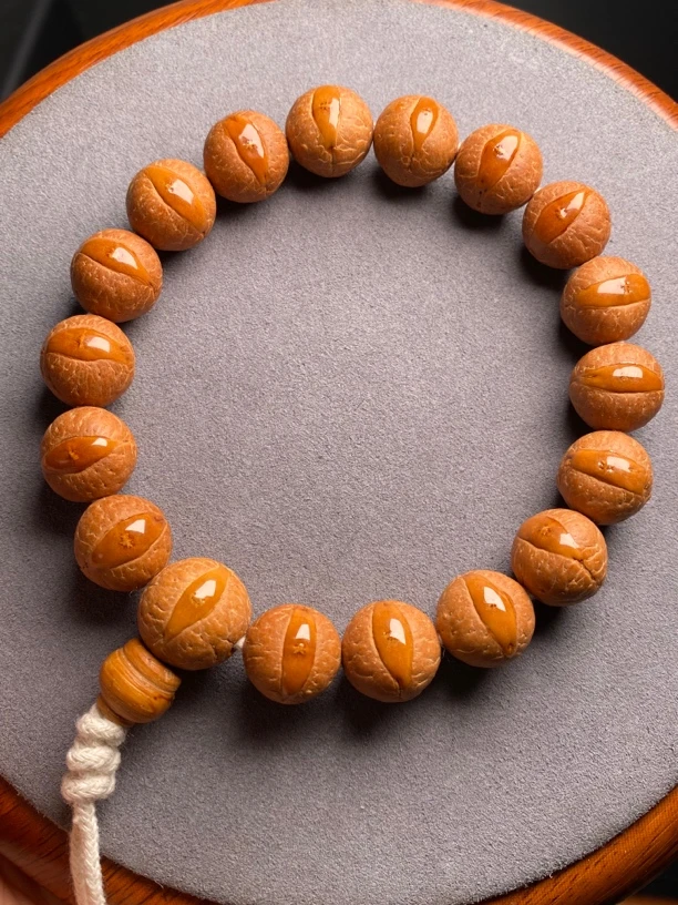 纯正尼泊尔凤眼菩提精品封眼14mm+精品文玩手串高油高密正圆男女