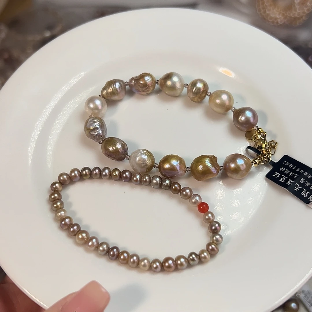 银S925镶嵌淡水珍珠时尚设计款淡水珍珠