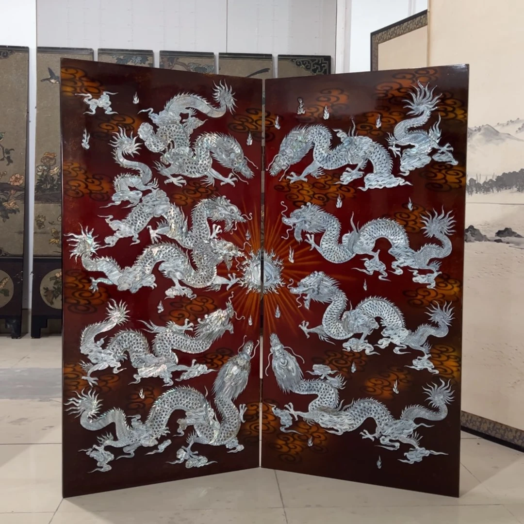 绘画屏风框画茶空间设计